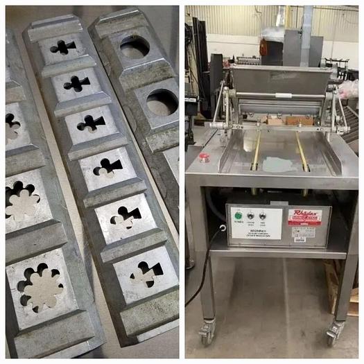 Used RHODES Kook-E-King AUTOMATIC Cookie Dough Depositing Machine + 3 DIES
