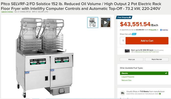Used PITCO SELVRF-2/FD Electric Deep Fryer