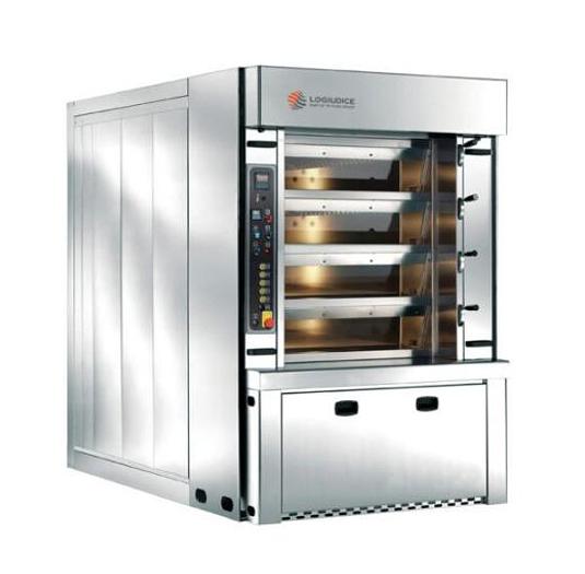 unused LOGIUDICE EMPIRE 4 DECK GAS STONE DECK STEAM TUBE OVEN LFM(R)4-80X100